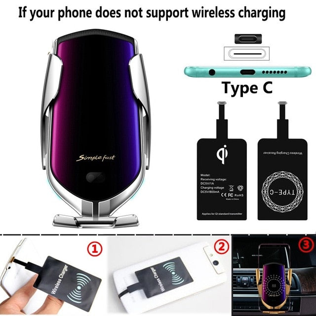 Car Charging Holder Fast Wireless Phone Holder