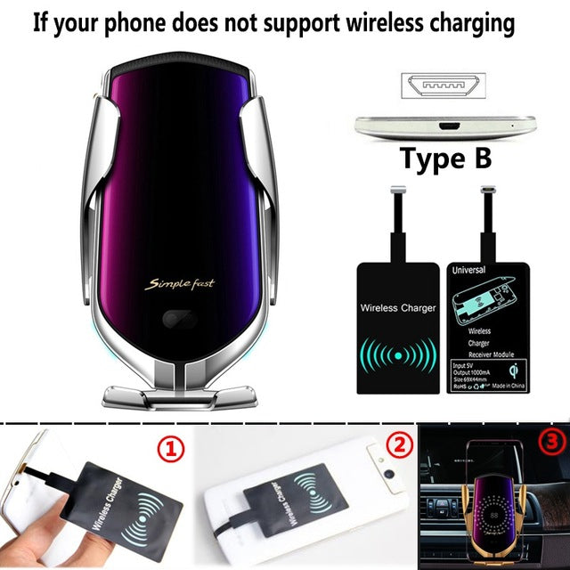 Car Charging Holder Fast Wireless Phone Holder